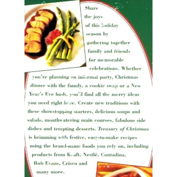 Treasury Of Christmas Recipes Paperback Cookbook Holiday Meals Cakes Desserts & - Picture 6 of 7